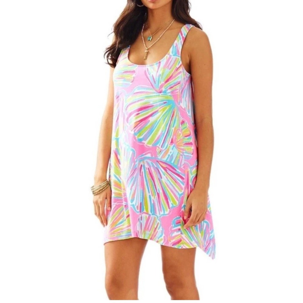 Lilly Pulitzer Women's Monterey Swing Dress Sea Shells Size M 100% Pima Cotton